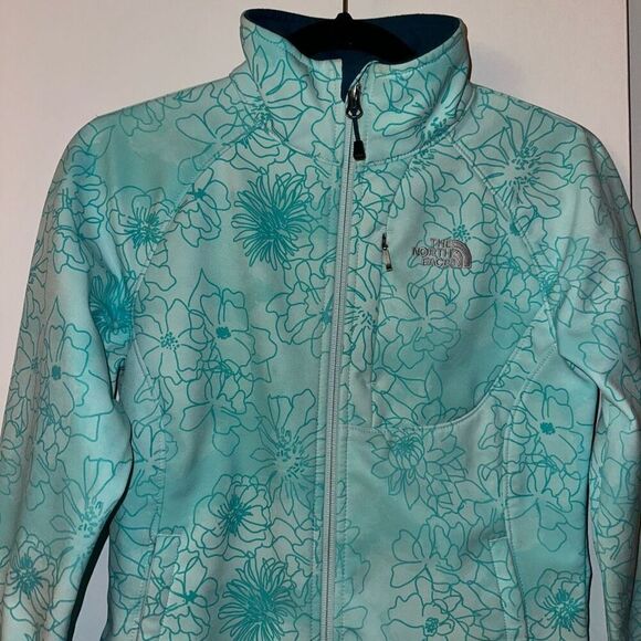 North Face Women’s Apex Bionic Climateblock Jacket Blue Floral XS EUC - Picture 3 of 14